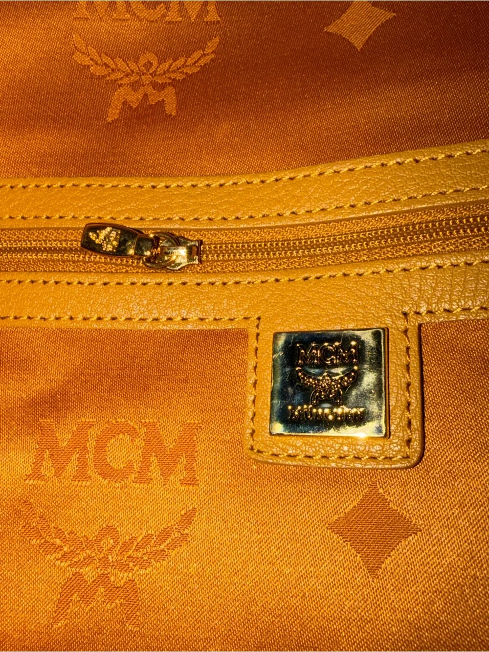 MCM Cognac Visetos Logo Backpack with Gold and Silver Studs! (FIX IT OR CHOP IT)